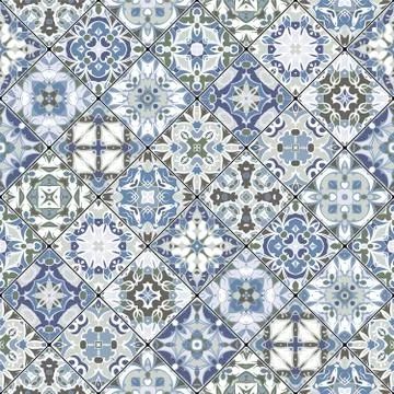 Abstract patterns in the mosaic set. Stock Illustration