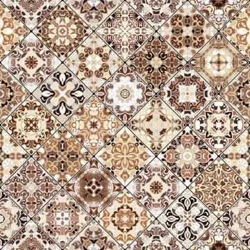 Abstract patterns in the mosaic set. Illustrazione stock