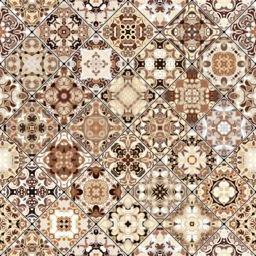 Abstract patterns in the mosaic set. Stock Illustration