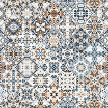 Abstract patterns in the mosaic set. Stock Illustration