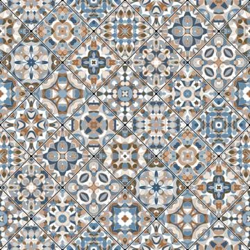 Abstract patterns in the mosaic set. Stock Illustration