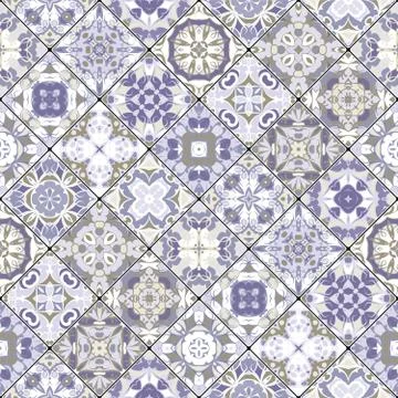 Abstract patterns in the mosaic set. Stock Illustration