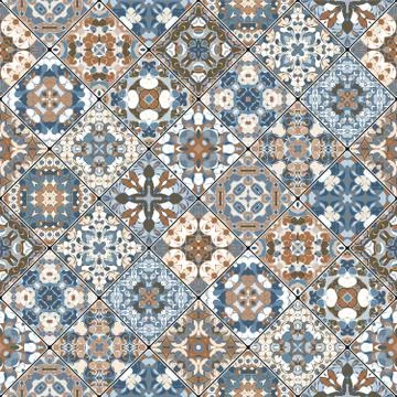 Abstract patterns in the mosaic set. Ilustración de archivo