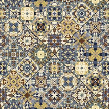 Abstract patterns in the mosaic set. Stock Illustration