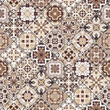 Abstract patterns in the mosaic set. Stock Illustration