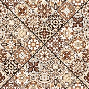 Abstract patterns in the mosaic set. Stock Illustration