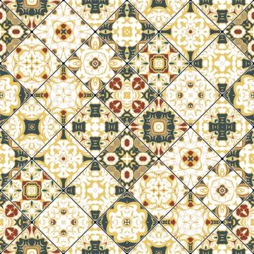Abstract patterns in the mosaic set. Illustrazione stock