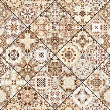 Abstract patterns in the mosaic set. Stock-Illustration