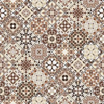 Abstract patterns in the mosaic set. Illustrazione stock