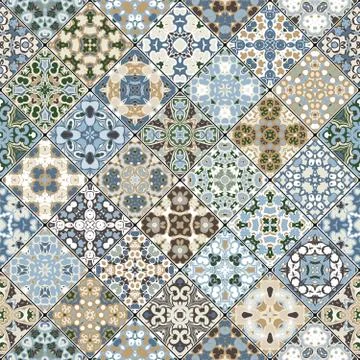 Abstract patterns in the mosaic set. Stock Illustration