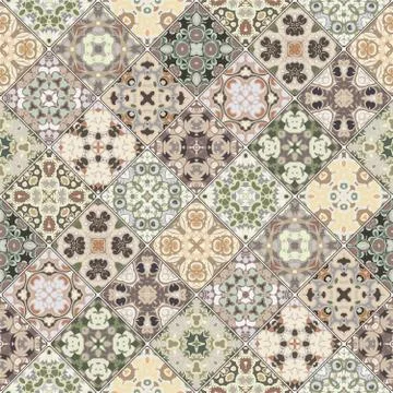 Abstract patterns in the mosaic set. Stock Illustration