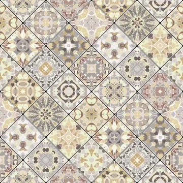 Abstract patterns in the mosaic set. Stock Illustration