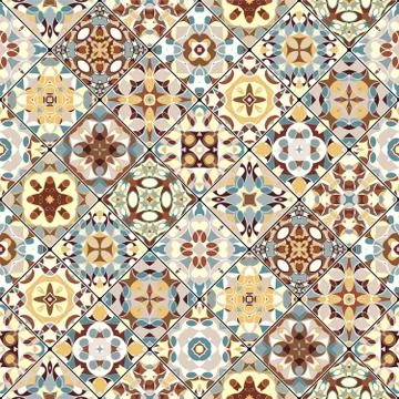 Abstract patterns in the mosaic set. Illustrazione stock
