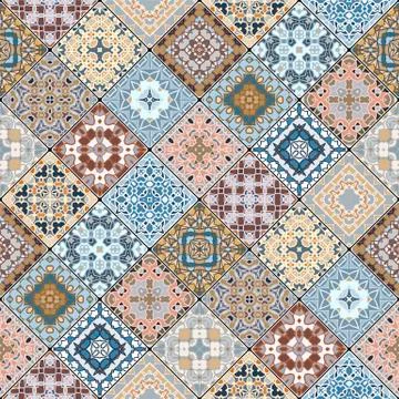 Abstract patterns in the mosaic set. 스톡 일러스트