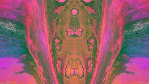 Abstract patterns. Moving streams of paint. Psychedelic background Video stock 133577569