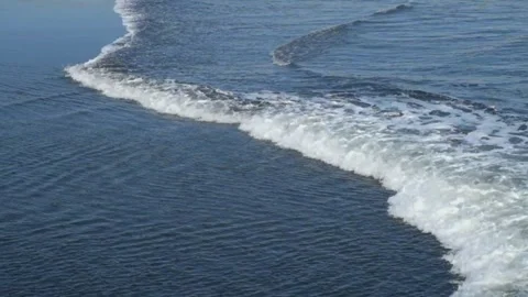 Abstract patterns, shapes and textures of sea wave movements on beach sand Stock Footage 291468802