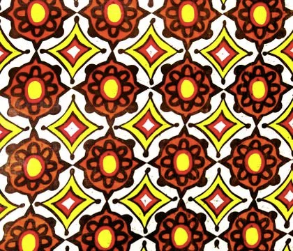 Abstract patterns on slik batik fabric Stock Photos