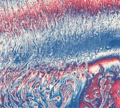 Abstract patterns space fantasy reflection cosmic on a soap bubble. Stock Photos