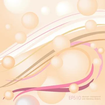 Abstract peach bubble background. Vector illustration. Stock Illustration