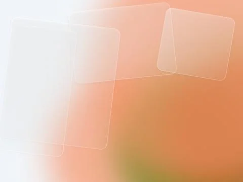 Abstract Peach Gradient Background with Translucent Floating Glass Cards fo.. 스톡 일러스트