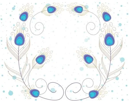 Abstract peacock feathers Illustrazione stock