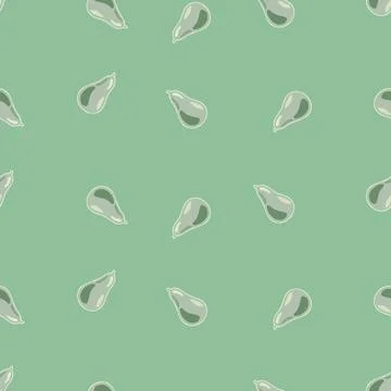 Abstract pear seamless pattern. Decorative background fruits. 库存插图