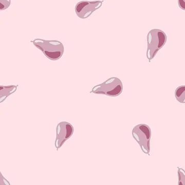 Abstract pear seamless pattern. Decorative background fruits. Stock Illustration
