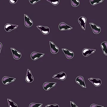 Abstract pear seamless pattern. Decorative background fruits. 库存插图