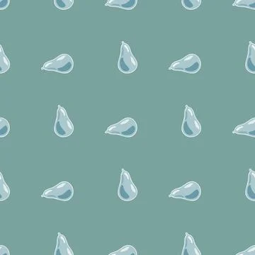 Abstract pear seamless pattern. Decorative background fruits. Illustrazione stock