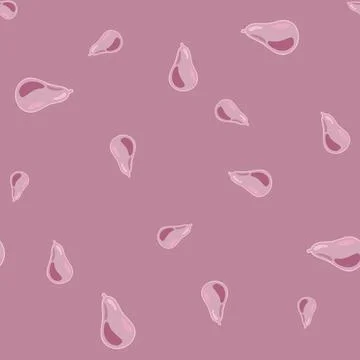 Abstract pear seamless pattern. Decorative background fruits. Stock Illustration