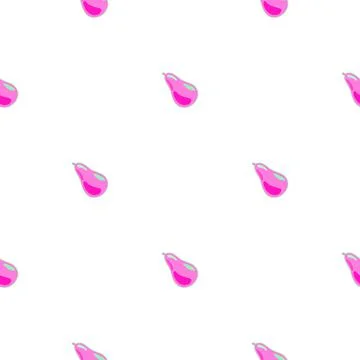 Abstract pear seamless pattern. Decorative background fruits. 库存插图