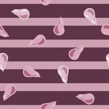 Abstract pear seamless pattern. Decorative background fruits. Stock Illustration