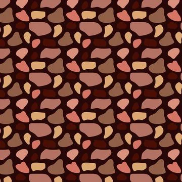 Abstract Pebble Pattern in Earth Tones Stock Illustration