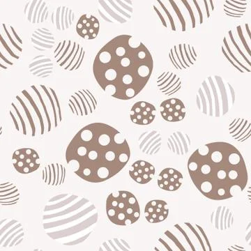 Abstract pebble seamless pattern. Hand drawn stones wallpaper. Illustrazione stock