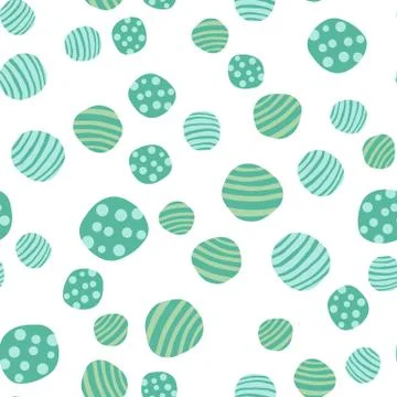 Abstract pebble seamless pattern. Hand drawn stones wallpaper. Illustrazione stock