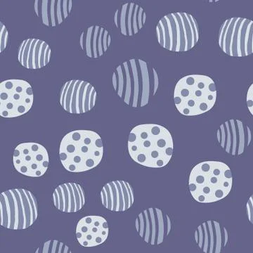 Abstract pebble seamless pattern. Hand drawn stones wallpaper. Illustrazione stock