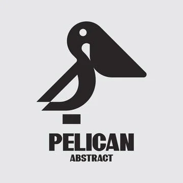 Abstract Pelican Logo Stock Illustration