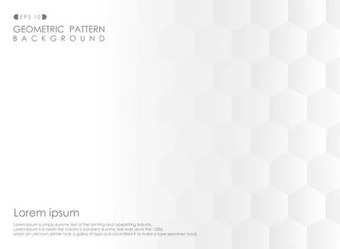 Abstract of pentagon geometric pattern gradient white background. 스톡 일러스트
