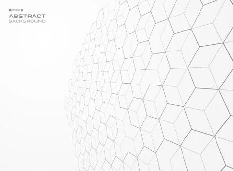 Abstract of pentagon pattern geometric perspective background. Stock Illustration