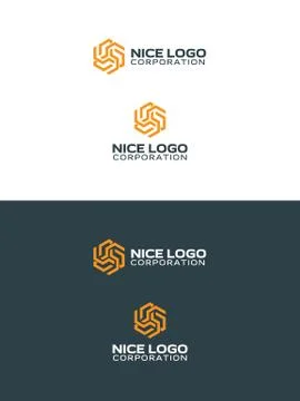 Abstract pentagram logo Illustrazione stock