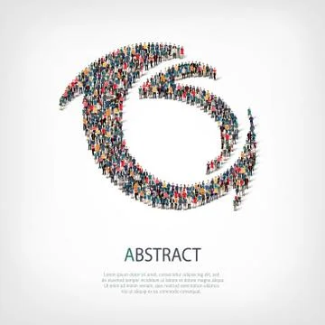 Abstract people 3d Stock Illustration