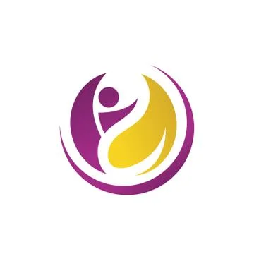 Abstract People Logo design vector Charity Community Healthy Icon Elements Sy Stock Illustration