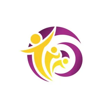 Abstract People Logo design vector Charity Community Healthy Icon Elements Sy 스톡 일러스트