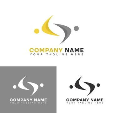 Abstract people logo Stock Illustration