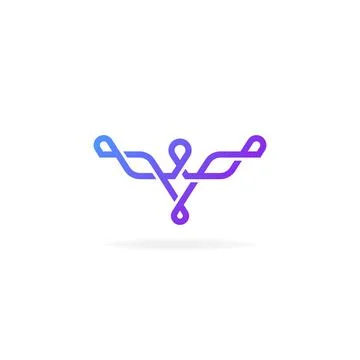 Abstract people logo vector design template Stock Illustration