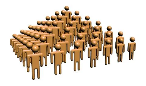 Abstract people in pyramid shape Stock Illustration