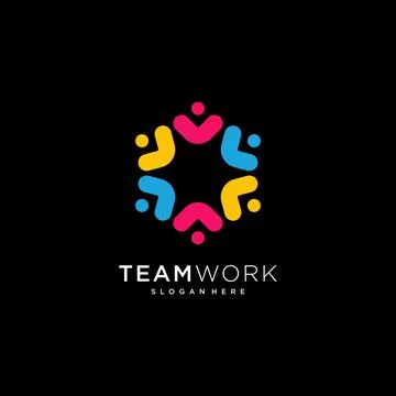 Abstract people vector design represents teamwork, diversity, signs and symbo Stock Illustration