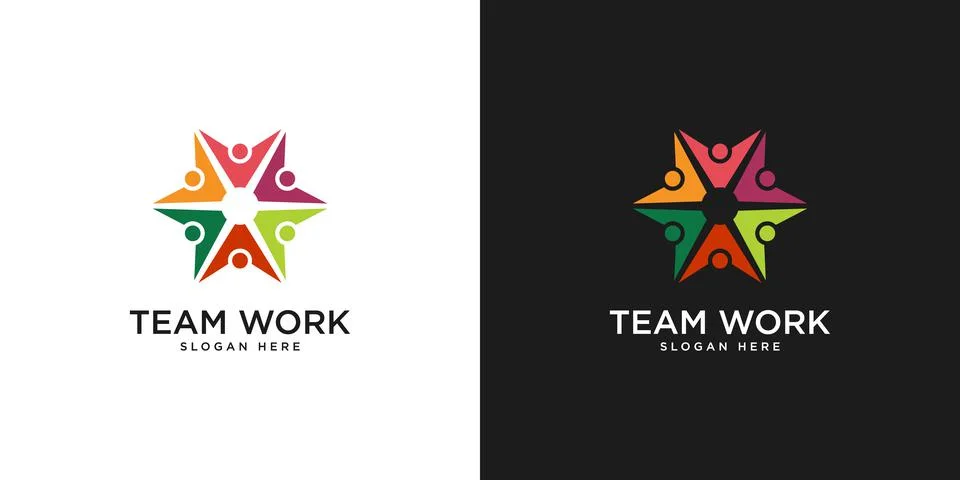 Abstract people vector design represents teamwork, diversity, signs and symbo Stock Illustration