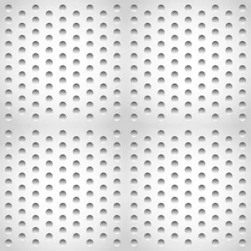 Abstract perforated metal surface / sheet. Studded, punctured metal. Dimples  Stock Illustration