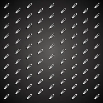 Abstract perforated metal surface / sheet. Studded, punctured metal. Dimples  Stock Illustration